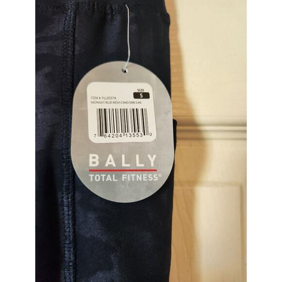 NWT BALLY MIDNIGHT BLUE MESH CAMO ANKLE LEGGINGS SIZE SMALL - Picture 3 of 7